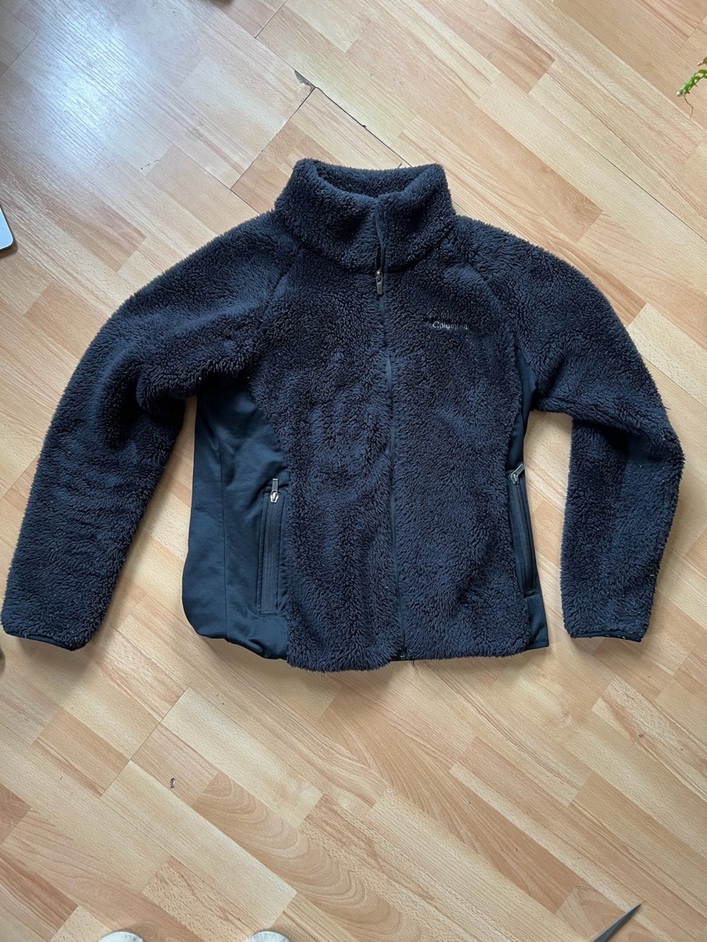 Columbia Black Teddy Sherpa Jacket with Zip Pockets